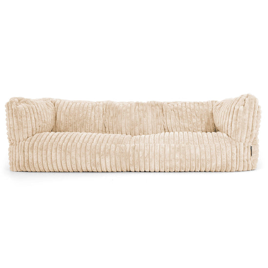 Sofa 3-osobowa pufa Albert - Sztruks ultra plusz Śmietanka 01