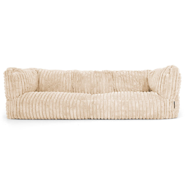 Sofa 3-osobowa pufa Albert - Sztruks ultra plusz Śmietanka 01