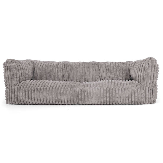 Sofa 3-osobowa pufa Albert - Sztruks ultra plusz Szarość 01