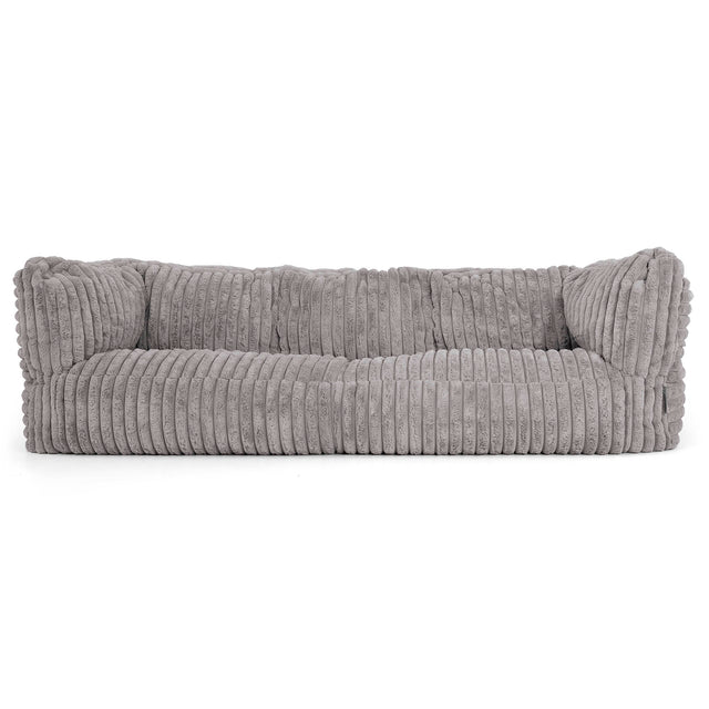 Sofa 3-osobowa pufa Albert - Sztruks ultra plusz Szarość 01