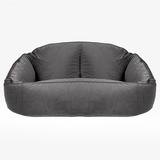 Sofa pufa Bubble - Aksamit Grafit szarość 01
