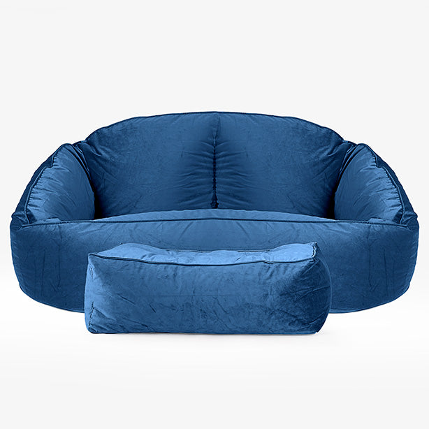 Sofa pufa Bubble - Aksamit Granat 02