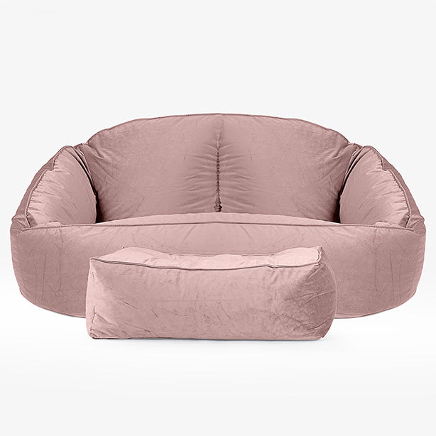 Sofa pufa Bubble - Aksamit Róż 02
