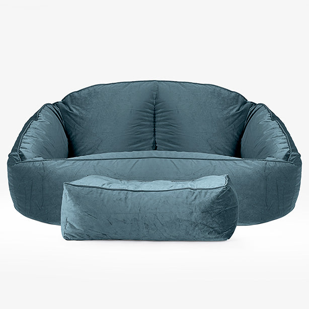 Sofa pufa Bubble - Aksamit Turkus 02