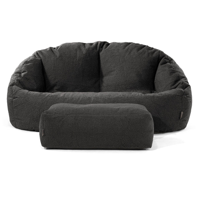 Sofa pufa Bubble - Boucle Grafit szarość 02