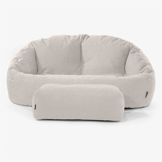 Sofa pufa Bubble - Boucle Kość słoniowa 02