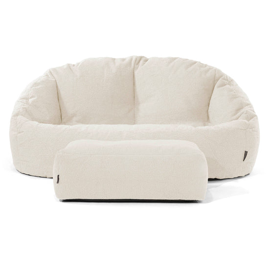 Sofa pufa Bubble - Boucle Kość słoniowa 02