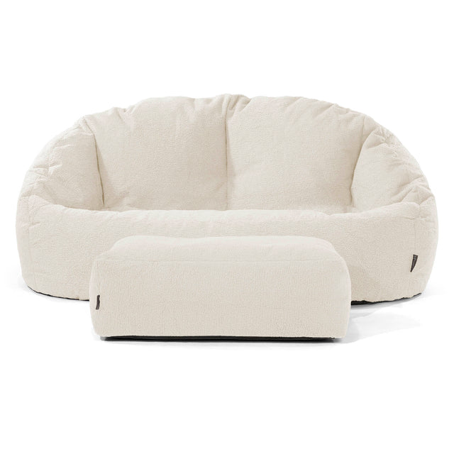 Sofa pufa Bubble - Boucle Kość słoniowa 02
