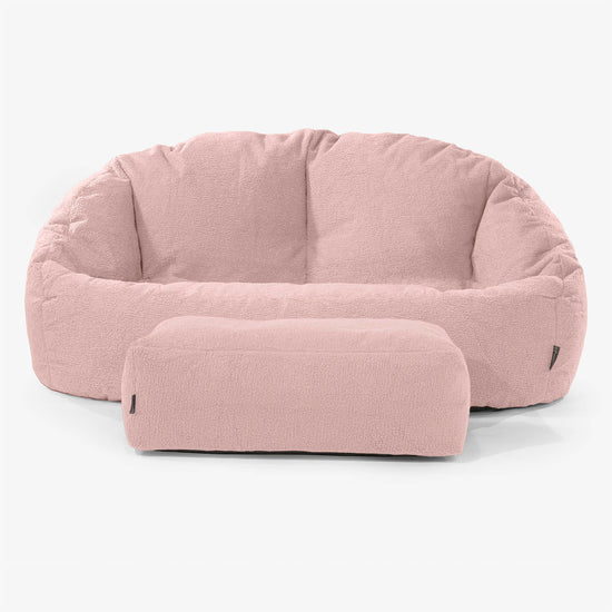 Sofa pufa Bubble - Boucle Róż 02