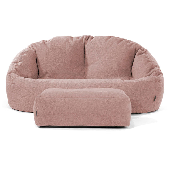 Sofa pufa Bubble - Boucle Róż 02