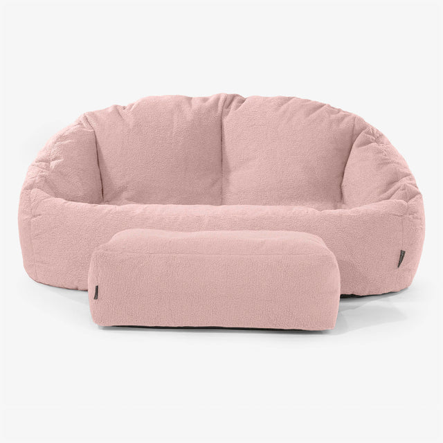 Sofa pufa Bubble - Boucle Róż 02