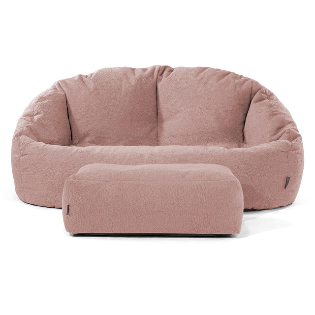 Sofa pufa Bubble - Boucle Róż 02