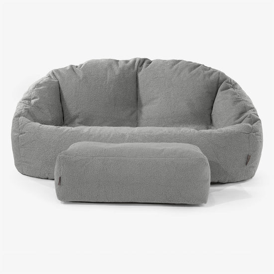 Sofa pufa Bubble - Boucle Szarość 02