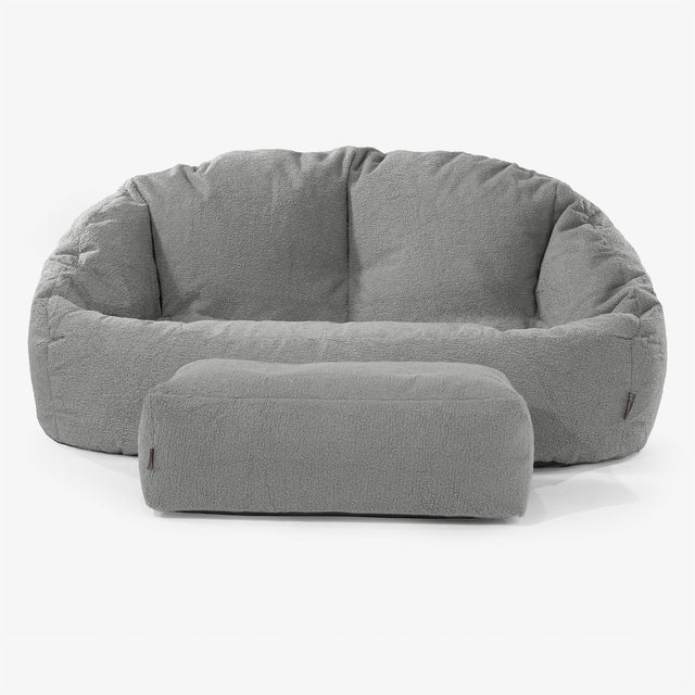 Sofa pufa Bubble - Boucle Szarość 02