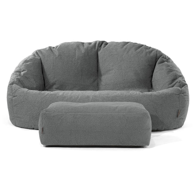 Sofa pufa Bubble - Boucle Szarość 02