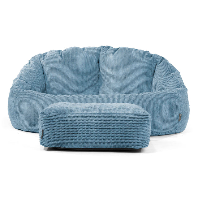 Sofa pufa Bubble - Pom Pom Błękit królewski 02