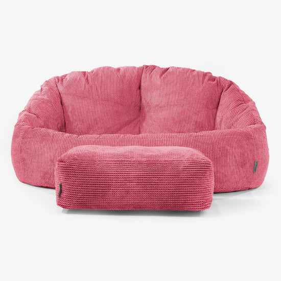 Sofa pufa Bubble - Pom Pom Czerwony pastelowy 02