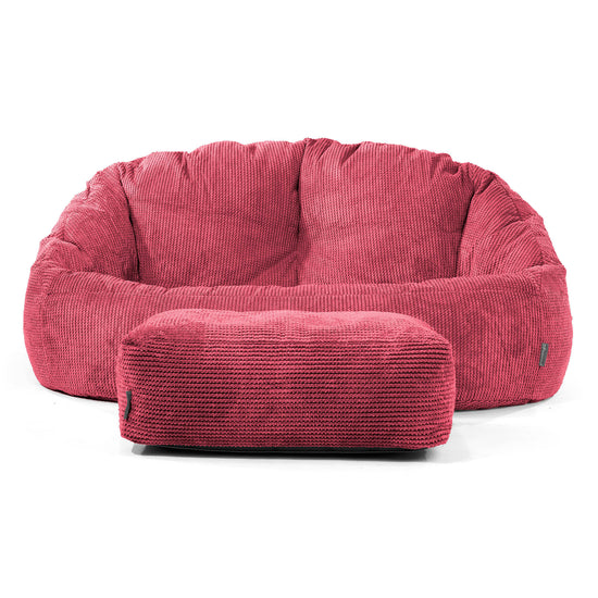 Sofa pufa Bubble - Pom Pom Czerwony pastelowy 02