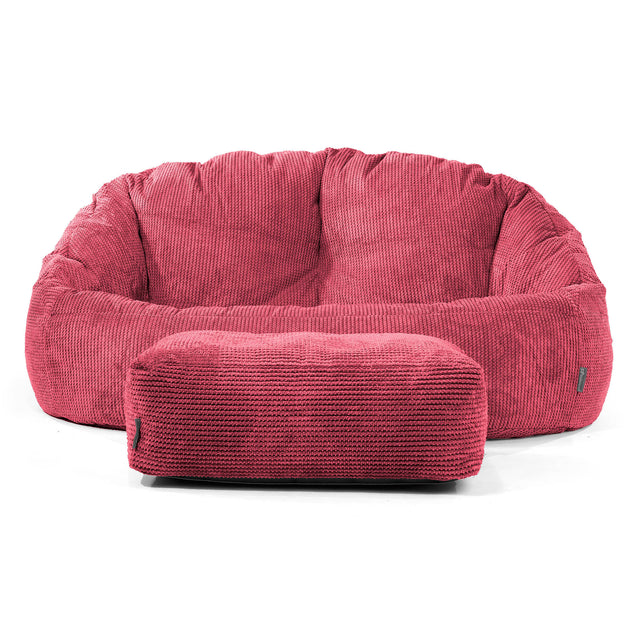 Sofa pufa Bubble - Pom Pom Czerwony pastelowy 02