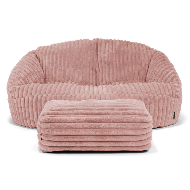 Sofa pufa Bubble - Sztruks ultra plusz Łosoś 02