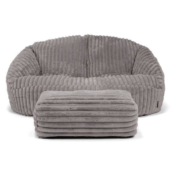 Sofa pufa Bubble - Sztruks ultra plusz Szarość 02