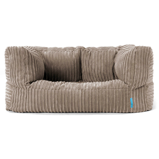 Sofa pufa dla dzieci Albert 2-6 lat - Klasyczny sztruks Beżowa szarość 01