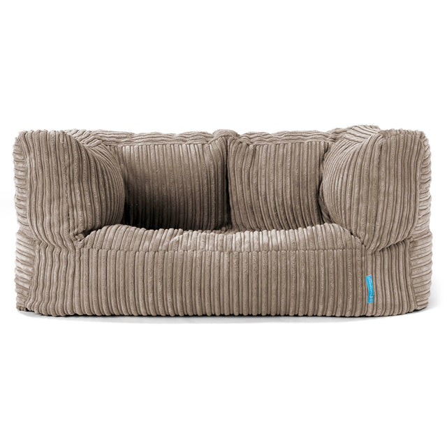 Sofa pufa dla dzieci Albert 2-6 lat - Klasyczny sztruks Beżowa szarość 01