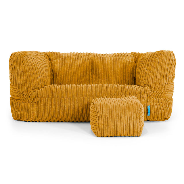Sofa pufa dla dzieci Albert 2-6 lat - Klasyczny sztruks Złoty Miód 02