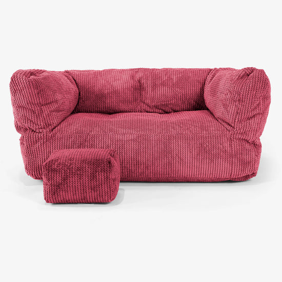Sofa pufa dla dzieci Albert 2-6 lat - Pom Pom Czerwony pastelowy 02