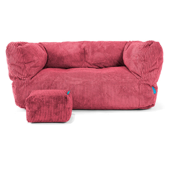 Sofa pufa dla dzieci Albert 2-6 lat - Pom Pom Czerwony pastelowy 02