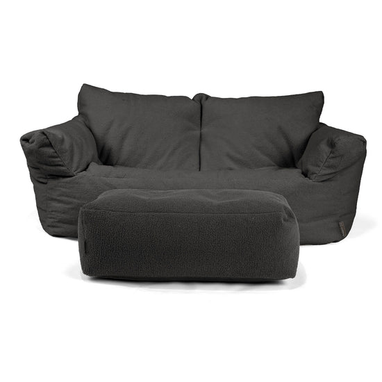 Sofa pufa Josephine - Boucle Grafit szarość 02