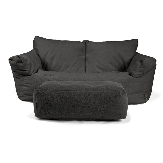 Sofa pufa Josephine - Boucle Grafit szarość 02