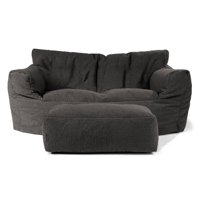 Sofa pufa Josephine - Boucle Grafit szarość 02