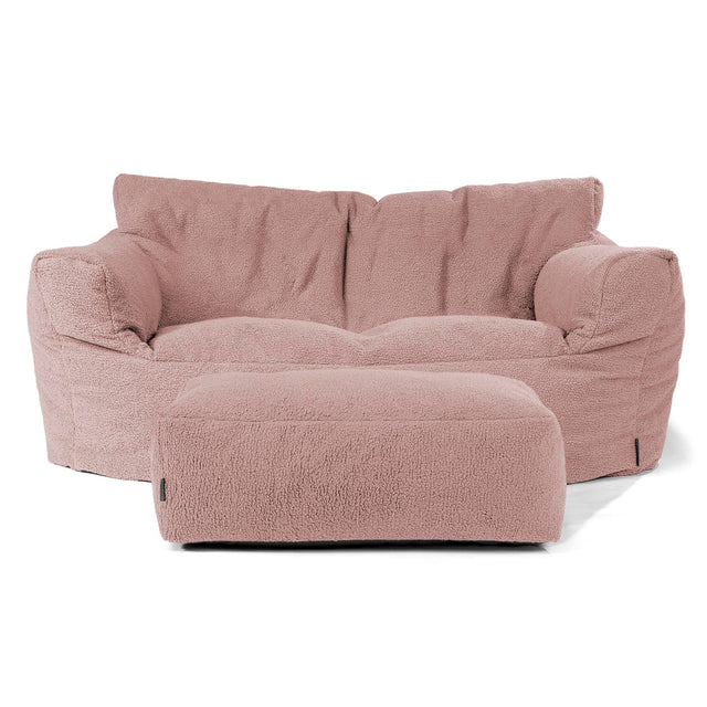 Sofa pufa Josephine - Boucle Róż 02