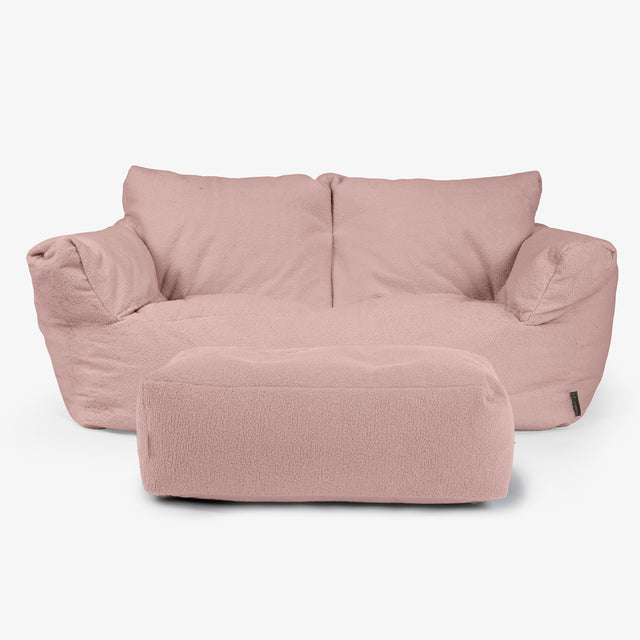 Sofa pufa Josephine - Boucle Róż 02