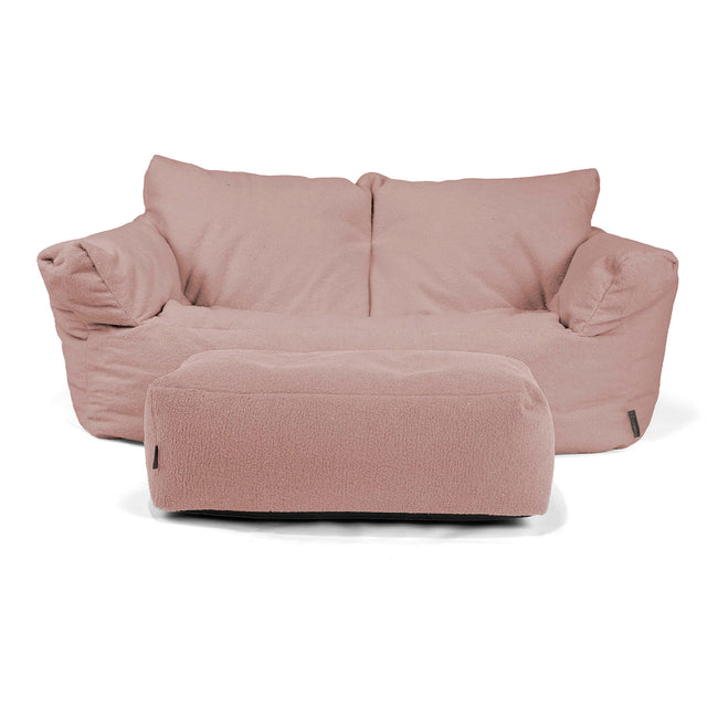 Sofa pufa Josephine - Boucle Róż 02