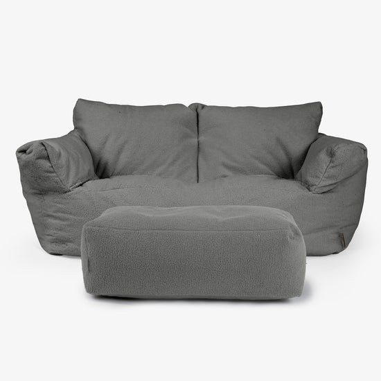 Sofa pufa Josephine - Boucle Szarość 02