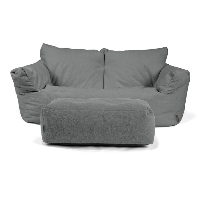Sofa pufa Josephine - Boucle Szarość 02