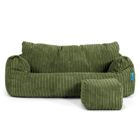 Sofa pufa Josephine dla dzieci 1-5 lat - Klasyczny sztruks Leśna zieleń 02