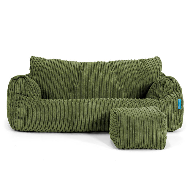 Sofa pufa Josephine dla dzieci 1-5 lat - Klasyczny sztruks Leśna zieleń 02