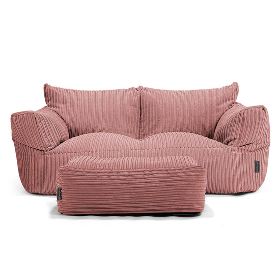 Sofa pufa Josephine - Klasyczny sztruks Brzoskwinia 02