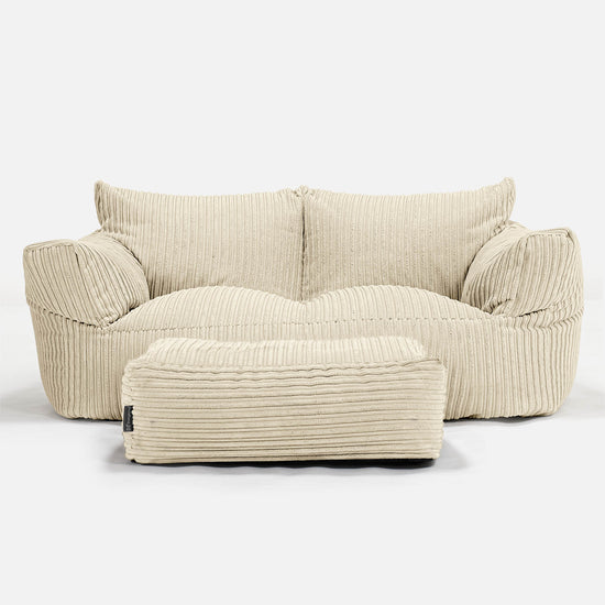 Sofa pufa Josephine - Klasyczny sztruks Śmietanka 02