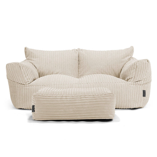 Sofa pufa Josephine - Klasyczny sztruks Śmietanka 02