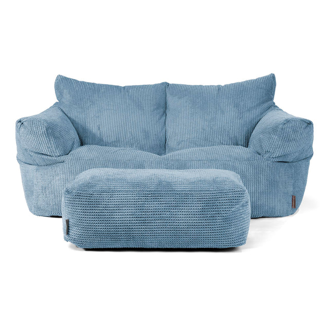 Sofa pufa Josephine - Pom Pom Błękit królewski 02