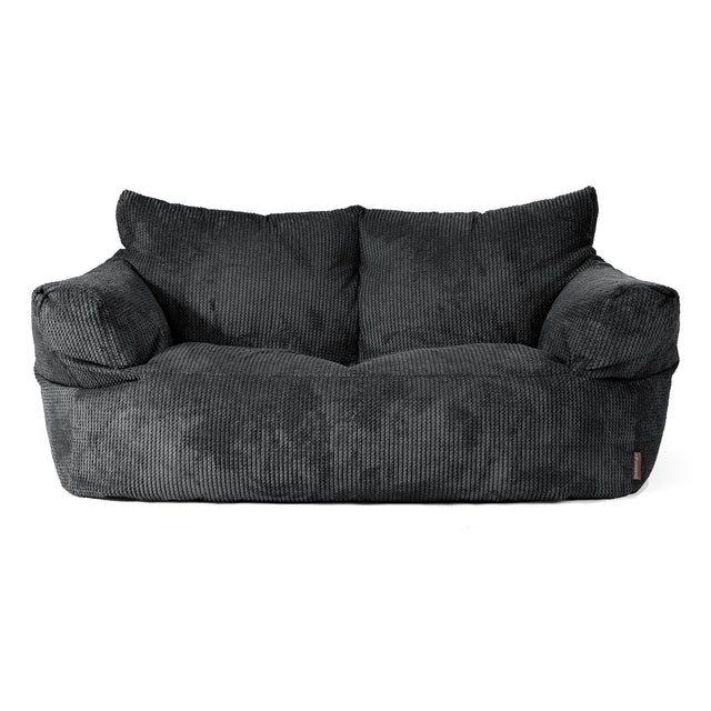 Sofa pufa Josephine - Sztruks waflowy Czerń 01