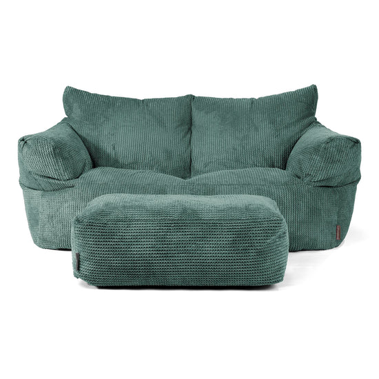Sofa pufa Josephine - Sztruks waflowy Zielony Mech 02