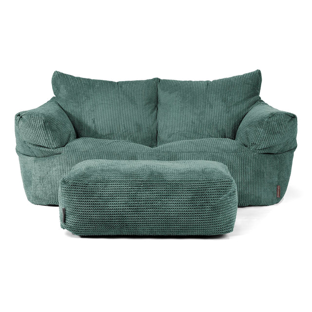 Sofa pufa Josephine - Sztruks waflowy Zielony Mech 02