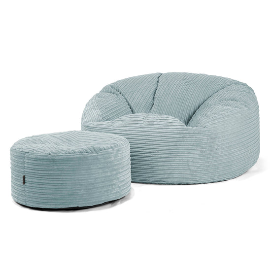 Sofa pufa Mammoth - Klasyczny sztruks Miętowa Zieleń 02
