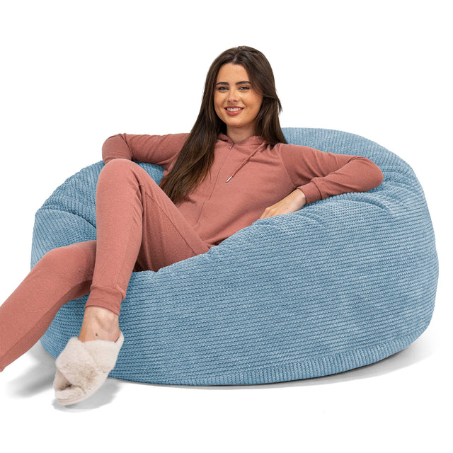 Sofa pufa Mammoth - Pom Pom Błękit królewski 01