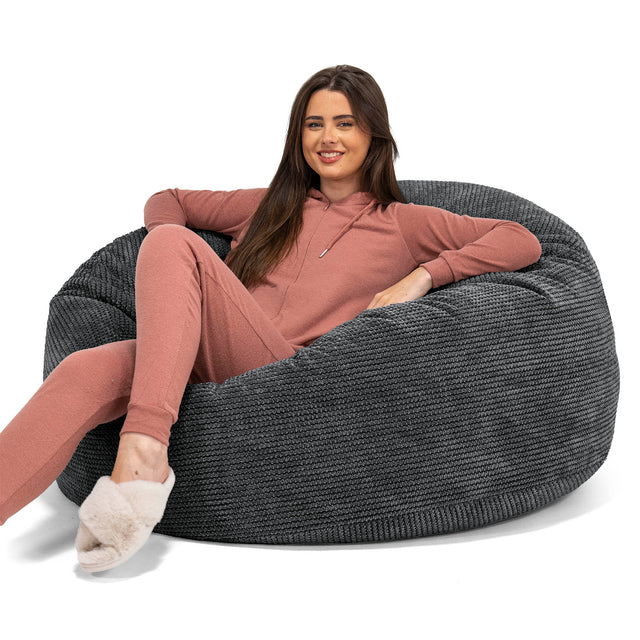 Sofa pufa Mammoth - Pom Pom Czerń 01